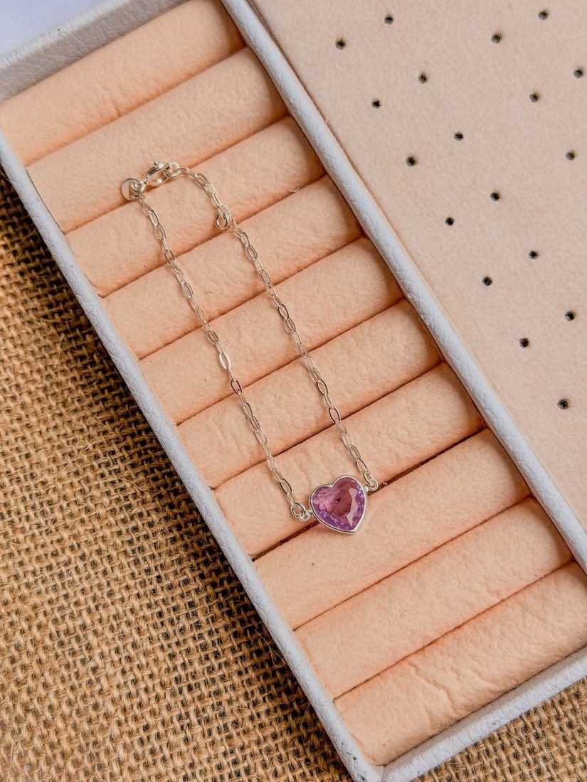 Pulseira Coração Lilás Aurora